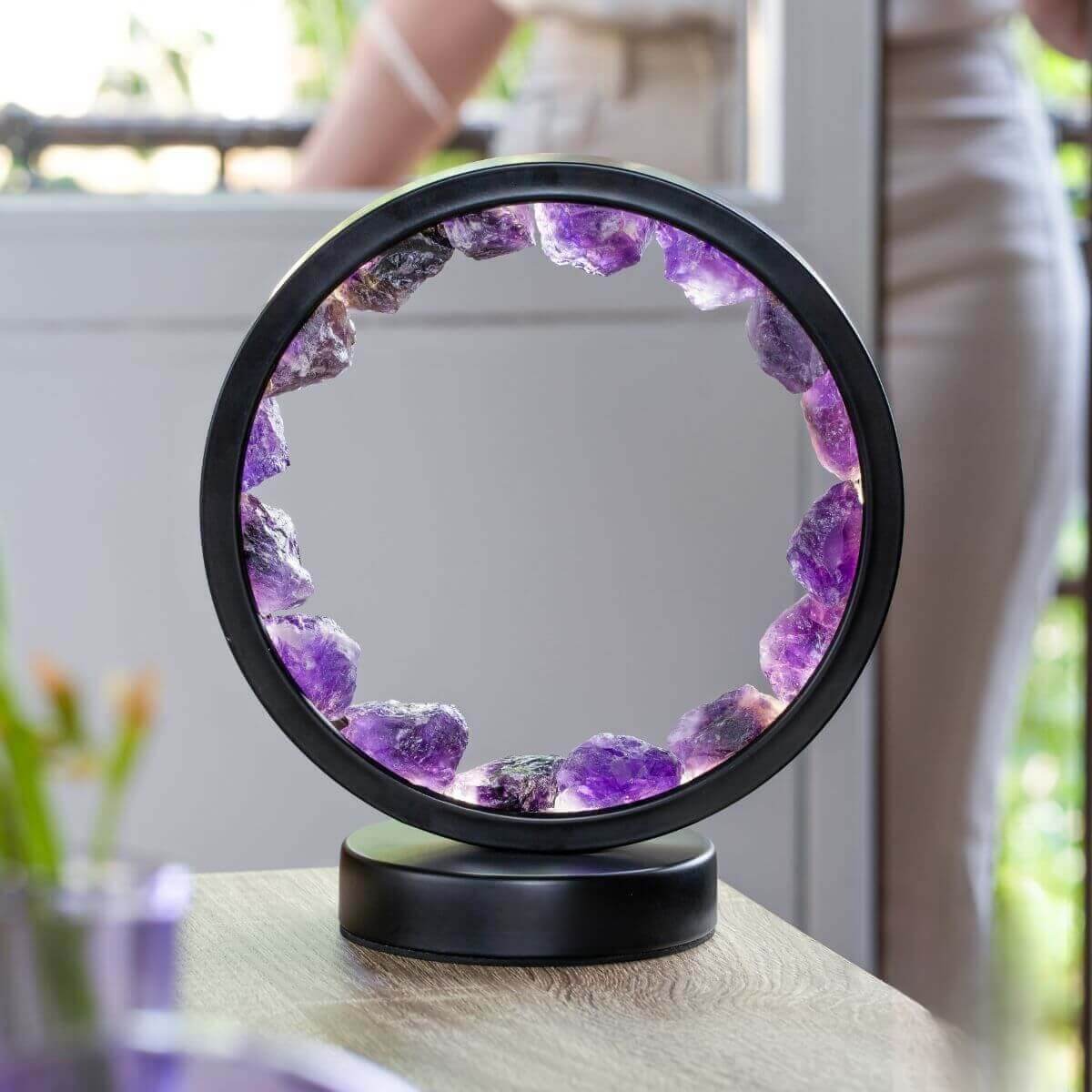 Crystal quartz lamp Spiritual Protection Amethyst Lamp|gemupone.com