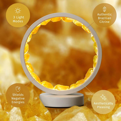 Crystal quartz lamp Citrine Lamp of Manifestation|gemupone.com