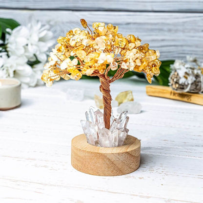 Crystal quartz lamp Citrine Tree Lighting|gemupone.com