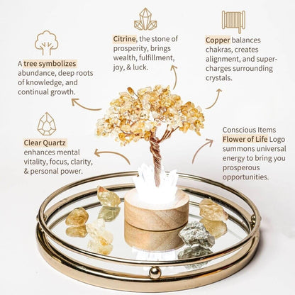 Crystal quartz lamp Citrine Tree Lighting|gemupone.com