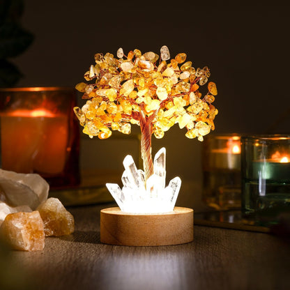 Crystal quartz lamp Citrine Tree Lighting|gemupone.com